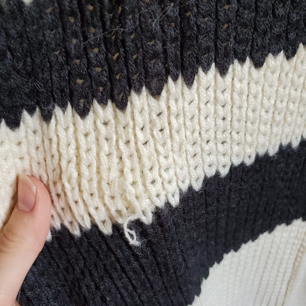 NEW SIMPLEE Knit Striped Open Duster Cardigan S - Picture 8 of 8